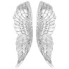 Sculpture d'ailes 2 pcs Argent 31 x 5 x 91 cm Aluminium 524363524363