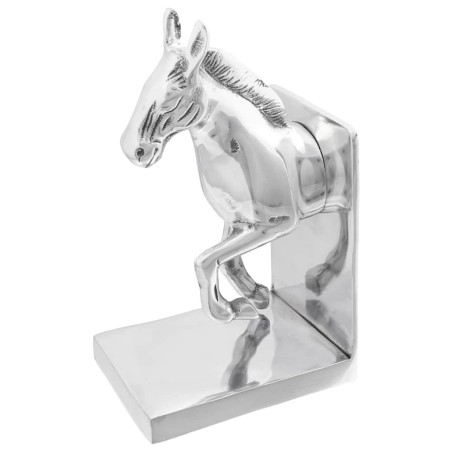 Serre-livres 2 pcs Argenté 11 x 14 x 25 cm Aluminium 524367524367