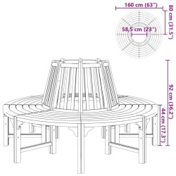 Banc d'arbre Ø 160 cm Bois 524370524370