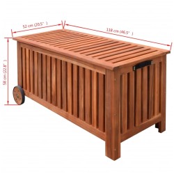 Boîte de rangement de jardin 118x52x58 cm Bois   524372524372
