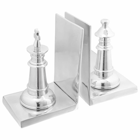 Serre-livres 2 pcs Argenté 11 x 12 x 19,5 cm Aluminium 524382524382