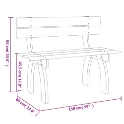 Banc de jardin 150 cm Bois de pin imprégné 524388524388