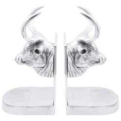 Serre-livres 2 pcs Argenté 17 x 15 x 27 cm Aluminium 524390524390