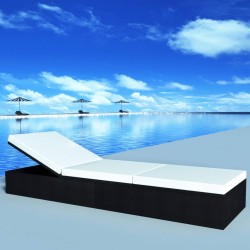 Chaise longue Noir polyrotin 524393524393