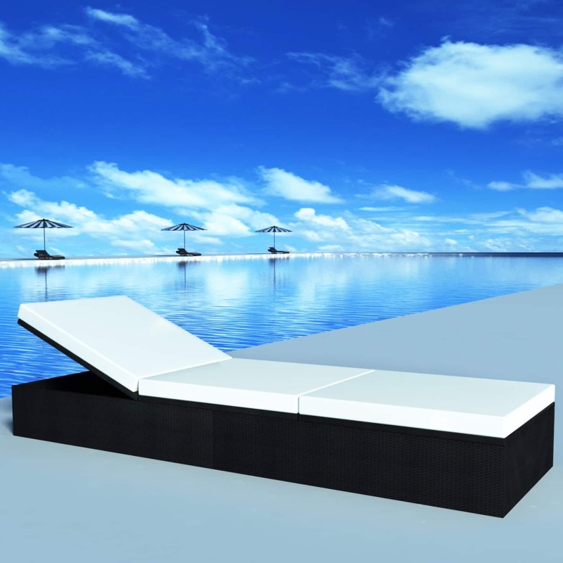 Chaise longue Noir polyrotin 524393524393