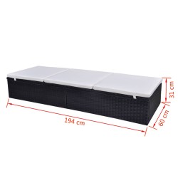 Chaise longue Noir polyrotin 524393524393