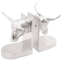 Serre-livres 2 pcs Argenté 21,5 x 15,5 x 20 cm Aluminium 524394524394