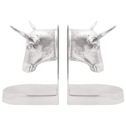 Serre-livres 2 pcs Argenté 21,5 x 15,5 x 20 cm Aluminium 524394524394