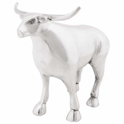 Sculpture de taureau Argenté 20 x 17 x 23 cm Aluminium 524399524399