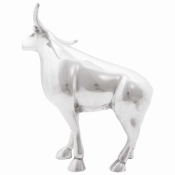 Sculpture de taureau Argenté 20 x 17 x 23 cm Aluminium 524399524399