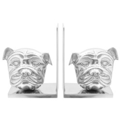 Serre-livres 2 pcs Argenté 8 x 12 x 16,5 cm Aluminium 524400524400