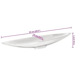 Corbeille de fruits Argenté 53 x 9 x 10 cm Aluminium 524424524424