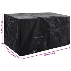 Housse de salon de jardin 8 œillets 180x70x90 cm 524433524433