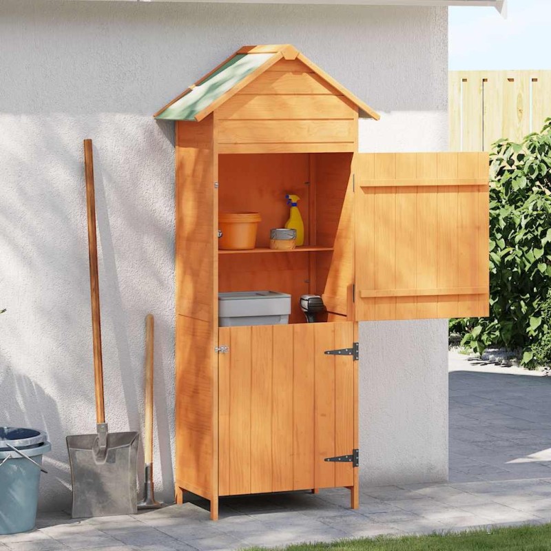 Armoire de rangement de jardin Marron 42,5x64x190 cm 524447524447