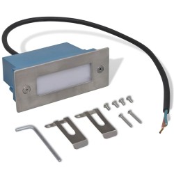 Lampe d'escalier encastrée à 2 LED 44x111x56 mm 524449524449