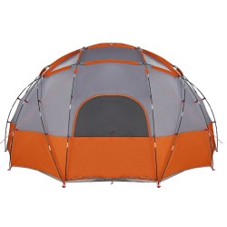 Tente Dôme avec toit Gris et orange 475 x 475 x 235 cm taffetas 524457524457