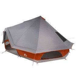 Tente Tipi avec toit Gris et orange 680 x 430 x 270 cm taffetas 524464524464