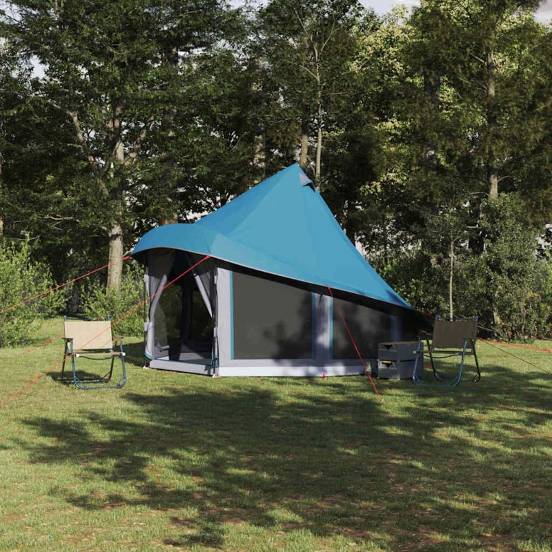 Tente Tipi avec toit Bleu 404 x 370 x 270 cm taffetas 524474524474