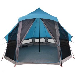 Tente Tipi avec toit Bleu 404 x 370 x 270 cm taffetas 524474524474