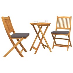 Ensemble bistro de jardin 3 pcs Marron Bois d'Acacia Massif 524477524477