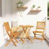 Ensemble bistro de jardin 3 pcs Marron Bois d'Acacia Massif 524500524500