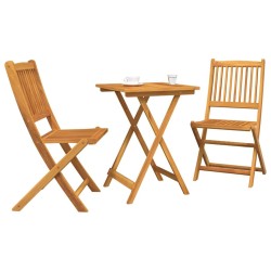 Ensemble bistro de jardin 3 pcs Marron Bois d'Acacia Massif 524500524500