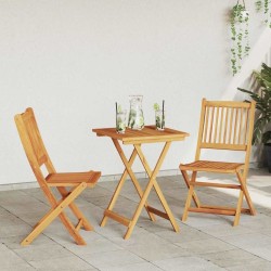 Ensemble bistro de jardin 3 pcs Marron Bois d'Acacia Massif 524500524500