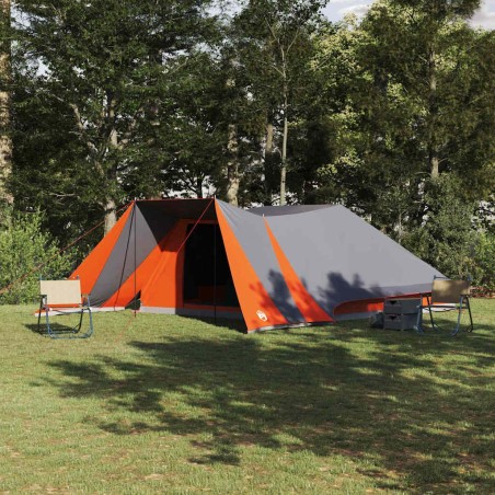 Tente Tipi avec toit Gris et orange 660 x 456 x 200 cm taffetas 524508524508