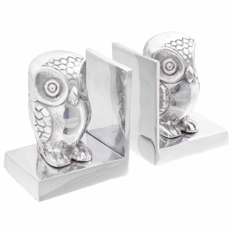 Serre-livres 2 pcs Argenté 7 x 9 x 11 cm Aluminium 524513524513