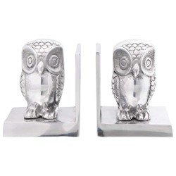 Serre-livres 2 pcs Argenté 7 x 9 x 11 cm Aluminium 524513524513