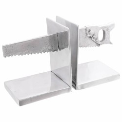 Serre-livres 2 pcs Argenté 11 x 14 x 17,5 cm Aluminium 524515524515