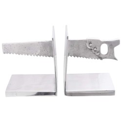 Serre-livres 2 pcs Argenté 11 x 14 x 17,5 cm Aluminium 524515524515