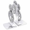 Serre-livres 2 pcs Argenté 10 x 10 x 22 cm Aluminium 524516524516