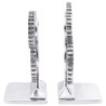 Serre-livres 2 pcs Argenté 10 x 10 x 22 cm Aluminium 524516524516