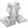 Serre-livres 2 pcs Argenté 12 x 9 x 19 cm Aluminium 524517524517