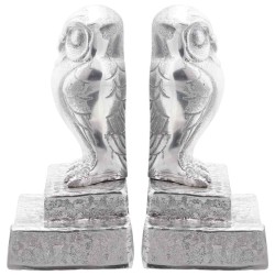 Serre-livres 2 pcs Argenté 12 x 9 x 19 cm Aluminium 524517524517