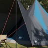 Tente Tipi avec toit Bleu 510 x 690 x 330 cm taffetas 524525524525