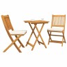 Ensemble bistro de jardin 3 pcs Marron Bois d'Acacia Massif 524533524533