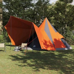 Tente Tipi avec toit Gris et orange 510 x 690 x 330 cm taffetas 524535524535
