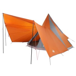 Tente Tipi avec toit Gris et orange 510 x 690 x 330 cm taffetas 524535524535