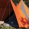Tente Tipi avec toit Gris et orange 510 x 690 x 330 cm taffetas 524535524535