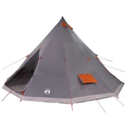 Tente Tipi avec toit Gris et orange 560 x 560 x 300 cm taffetas 524538524538