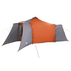 Tente Tipi avec toit Gris et orange 492 x 492 x 275 cm taffetas 524544524544