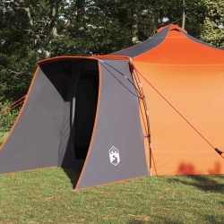 Tente Tipi avec toit Gris et orange 492 x 492 x 275 cm taffetas 524544524544