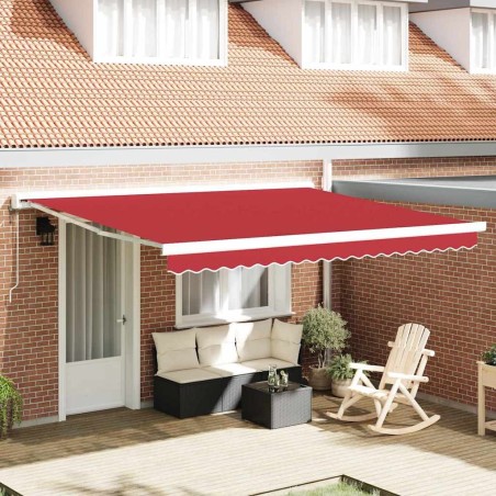 Toile de rechange pour auvent Rouge 4 × 3 m Polyester 524652524652