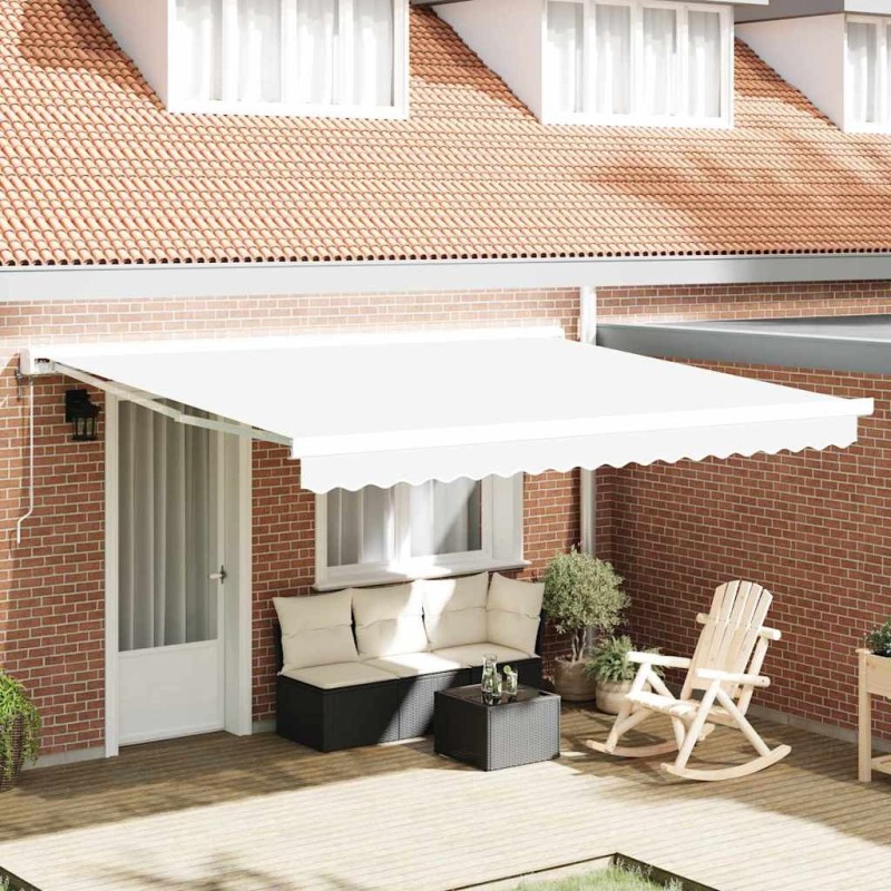 Toile de rechange pour auvent Blanc 4 × 3,5 m Polyester 524662524662