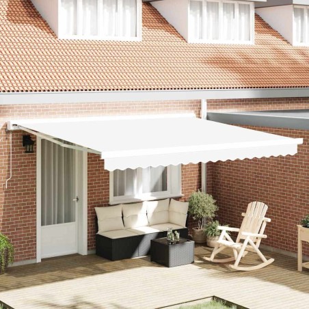 Toile de rechange pour auvent Blanc 4 × 3,5 m Polyester 524662524662