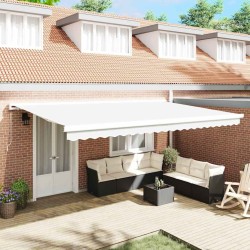 Toile de rechange pour auvent Blanc 480 x 345 cm Polyester 524683524683