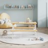 Table et bancs pour enfants IRUN blanc 90x79,5x50cm bois massif 524715524715
