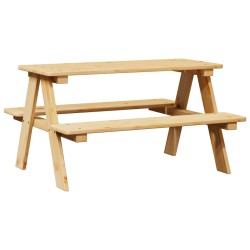 Table avec bancs pour enfants IRUN 90x79,5x50 cm bois massif 524724524724